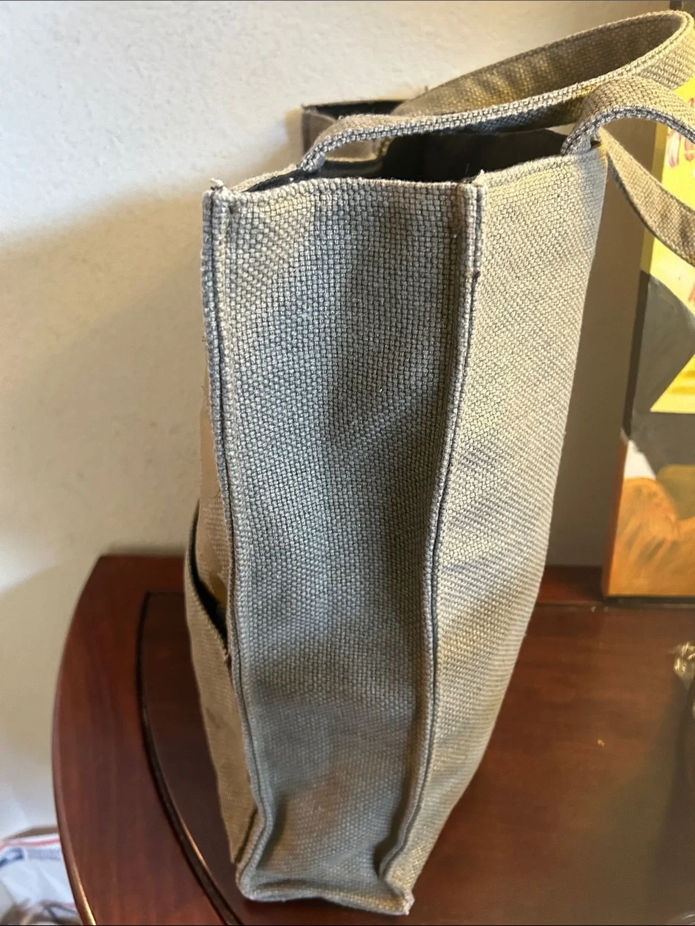 Marc Jacobs Beige Tote with Metallic Gold Daisy Motif